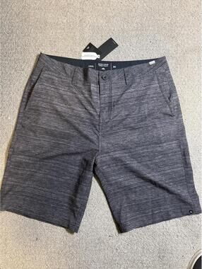 Quiksilver Amphibian Shorts Mens 34 Gray Hybrid Stretch NWT